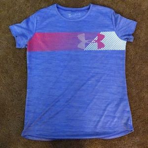 Purple/Blue Under Armour Tee - Size Youth XL
